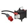 Brennenstuhl Kompakter Gummi-Stromverteiler / Gummiverteiler (2m Kabel, 2x CEE 400V/32A, Baustelleneinsatz und ständiger Einsatz