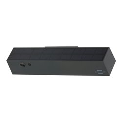 Brennenstuhl Solar LED Strahler SOL 1000 Cubus / LED Wandleuchte für außen mit Bewegungsmelder (Solarlampe IP54, 1000lm, Milchgl