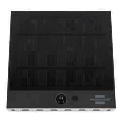 Brennenstuhl Solar LED Strahler SOL 1000 Plana / LED Wandleuchte für außen mit Bewegungsmelder (Solarlampe IP54, 1000lm, 4 versc