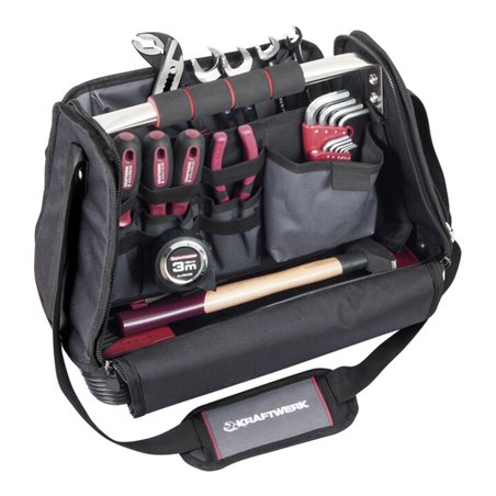 Kraftwerk Werkzeugtasche mit Bügel 390 mm, 30-tlg.