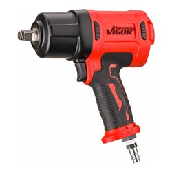 VIGOR Schlagschrauber, V4800N, Lösemoment maximal [Nm]: 1720 Nm, 1/2 Zoll (12,5 mm) Vierkant, Hochleistungs-Doppelhammer-Schlagw
