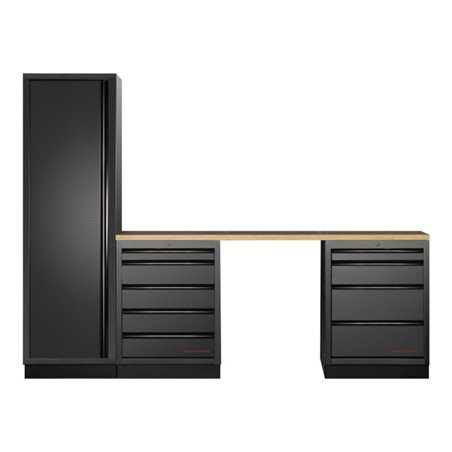 Kraftwerk Mobilio 3er Kombi, Hochschrank, Buche Multiplex