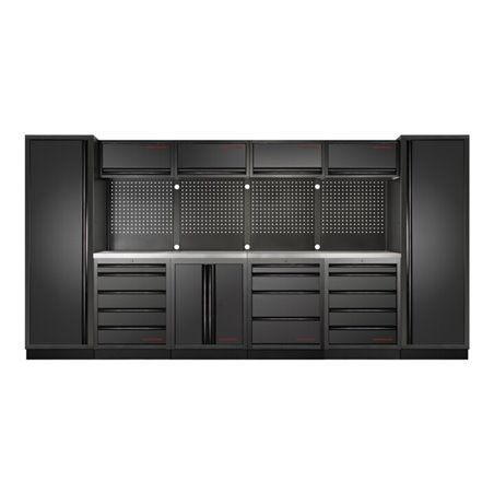 Kraftwerk MOBILIO 6er Komplett-Kombi mit Lochwand, Edelstahl 430