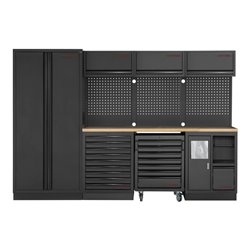 Kraftwerk MOBILIO-EX 4er Komplett-Kombi mit Lochwand, Buche