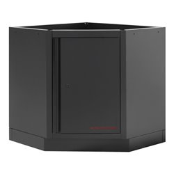 Kraftwerk 8-Element-Schrankwand mit Vierkantlochwand Länge 3819 mm 2824 mm Inox Arbeitsplatte