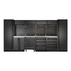 Kraftwerk Mobilio 6er Kombi, 2x Hochschrank, Werkstattwagen, Edelstahl