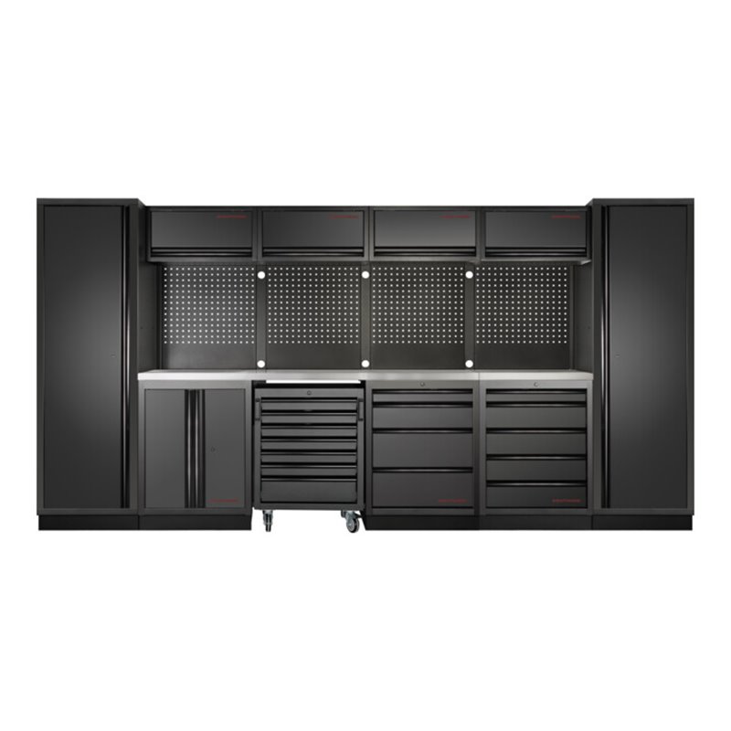 Kraftwerk Mobilio 6er Kombi, 2x Hochschrank, Werkstattwagen, Edelstahl