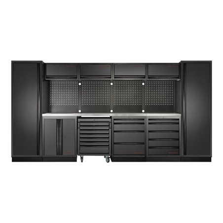 Kraftwerk Mobilio 6er Kombi, 2x Hochschrank, Werkstattwagen, Edelstahl