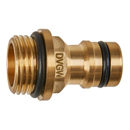 GEKA plus-Gerätestecker, Stecksystem, KTW, Messing, AG G1/2' mit Bund Bl