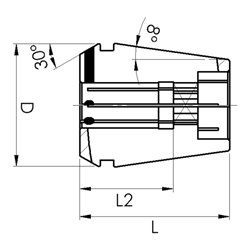 FAHRION Spannzange abgedichtet mit Vierkant GERC20- 4x3
