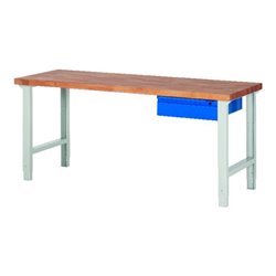 Werkbank 7001 B2000xT700xH790-1140mm 1xSchublade 150 RAL7035 / RAL5010