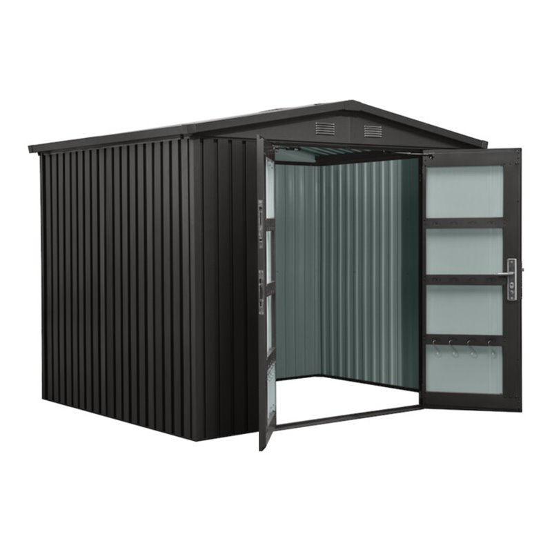 floraworld Gartengerätehaus mit Satteldach PREMIUM 244x200x201 cm