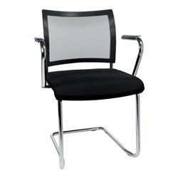 Besucher-Stuhl Visit20 m.Polster/Netz,schwarz