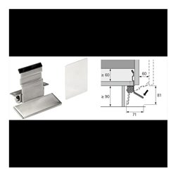Hettich Abfallsystem-Nachrüst Fusspedal InnoTech Pull 9111679 Edelstahl