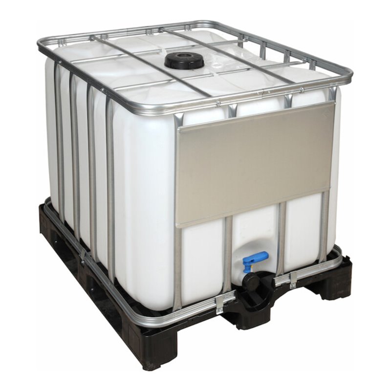 floraworld Wassertank IBC Tank ECOLINE 800 l NON UN auf Kunststoff-Palette