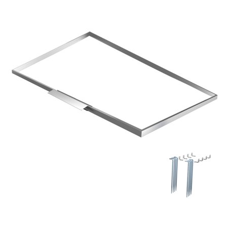 floraworld Bodenrahmen für Systemhaus 5 qm 239 x 179 x 4 cm