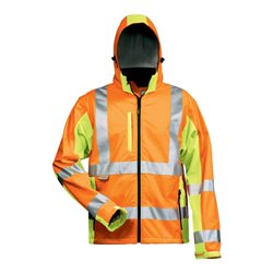 Elysee Warnjacke Hoss,Softshell, Gr. M, orange/gelb