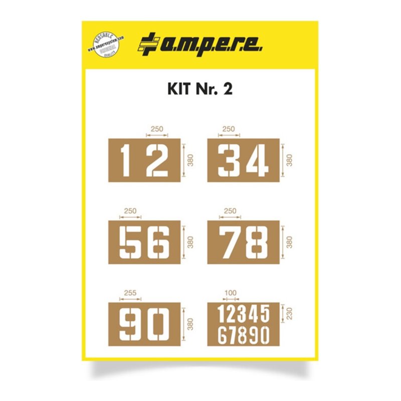 A.M.P.E.R.E. Schablonenset Schablonen KIT Zahlen