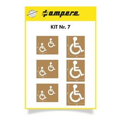 A.M.P.E.R.E. Schablonenset Schablonen KIT Handicap 60 cm& 30 cm