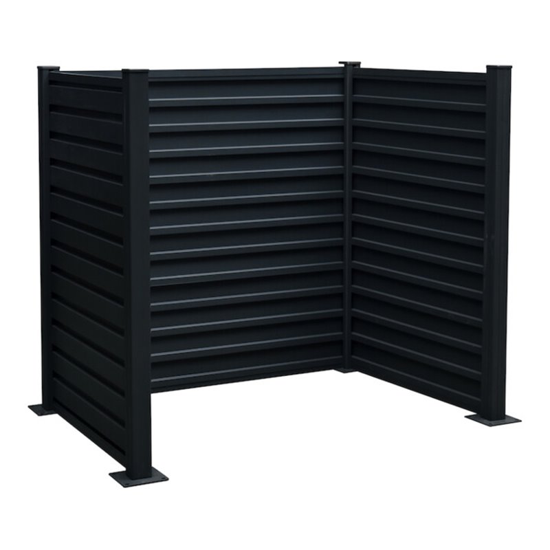 floraworld Mülltonnen-Einfassung Stahl für 2 x 240 Liter 150 x 115 x 122 cm