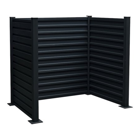 floraworld Mülltonnen-Einfassung Stahl für 2 x 240 Liter 150 x 115 x 122 cm