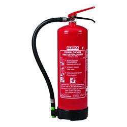 GLORIA Dauerdruckpulverlöscher 9 Liter SDE 9 flourfrei Brandklasse A& B