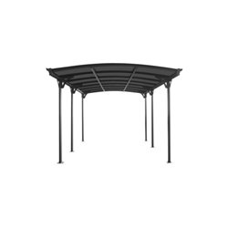 floraworld Carport 6M mit 6 mm Platten 300 x 505 x 212/238 cm