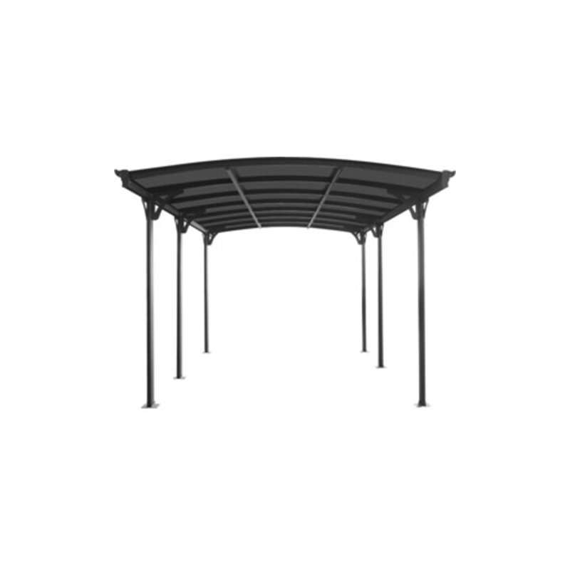 floraworld Carport 6M mit 6 mm Platten 300 x 505 x 212/238 cm