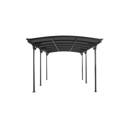 floraworld Carport 6M mit 6 mm Platten 300 x 505 x 212/238 cm