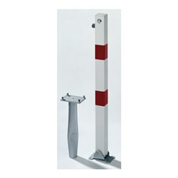 GAH Alberts Absperrpfosten KLAPPY-BO 70x70 mm Zyl. Einbet.