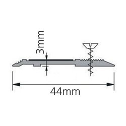 ELLEN Schwellenprofil SP44 z. schrauben Alu schwarz, Br 44 x L 1000mm