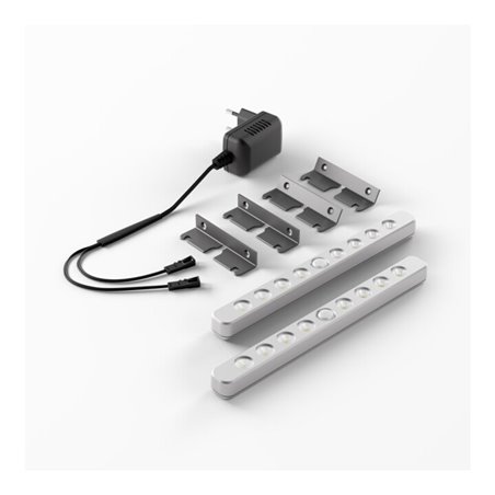 Halemeier LED-Anbau-Universalleuchte, LuckyLine, warmweiß, aluminiumoptik