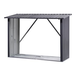 floraworld Kaminholzregal XL205 x 75 x 142/154 cmverzinkt und lackiert