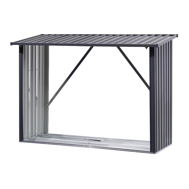 floraworld Kaminholzregal XL205 x 75 x 142/154 cmverzinkt und lackiert