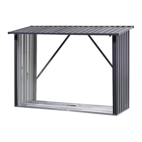 floraworld Kaminholzregal XL205 x 75 x 142/154 cmverzinkt und lackiert