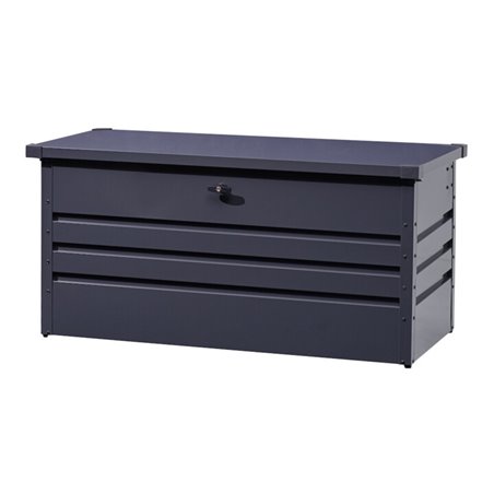 floraworld Gartenaufbewahrungsbox400 Liter anthrazit132 x 62 x 61 cm