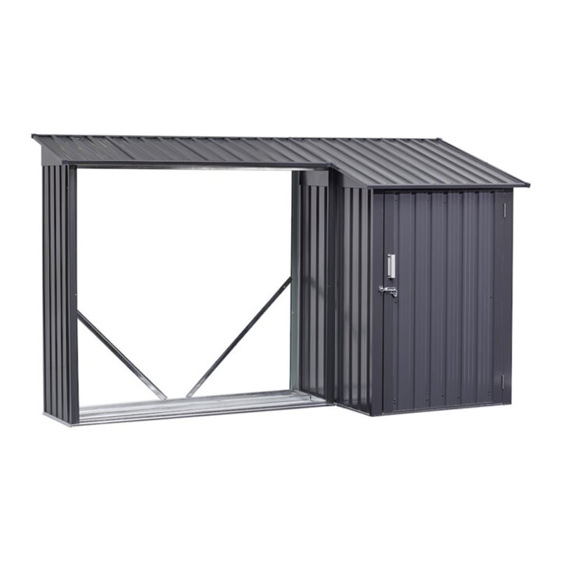 floraworld Kombi Holzunterstandu. Ga rtengeräteraum270 x 105 x 130/158 cmBeschaffungsar