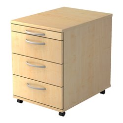 Rollcontainer Nussbaum 3 Schübe