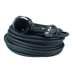 UNITEC Verlängerung H05RR-F 3G1,5 25m schwarz