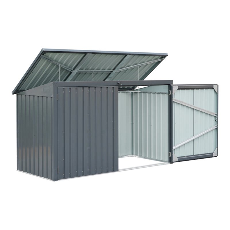 floraworld Mülleimer-Garage3 Müllton ne233 x 101 x 113/134 cm