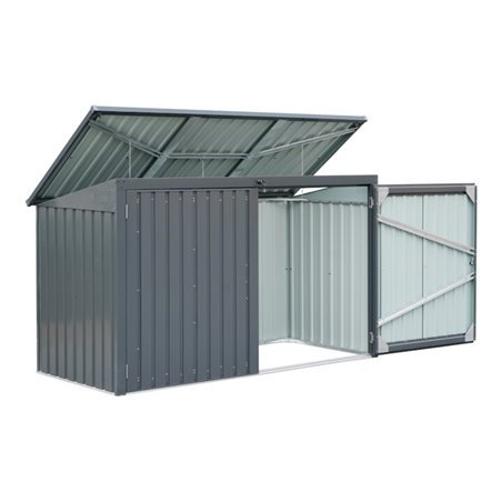 floraworld Mülleimer-Garage3 Müllton ne233 x 101 x 113/134 cm