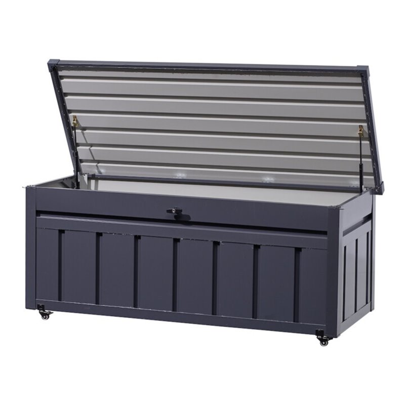 floraworld Gartenaufbewahrungsbox540 Liter anthrazit165 x 70 x 68 cm