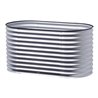 floraworld Hochbeet Silo oval160 x 8 0 cm x 82 cmzink aluminiu m