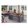 floraworld Pflanzkasten rechteckigan thrazit a. Metall150 x 60 x 60 cm