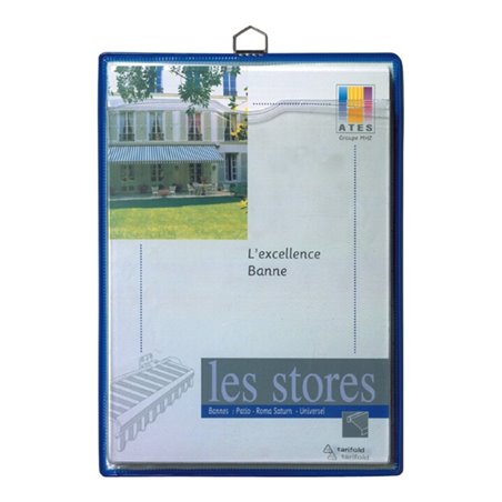 TARIFOLD Prospekttasche mit 1 Öse A4 hoch blau VE5 St.