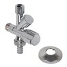 SCHELL GA-Eckventil, 1/2'AG x 3/4'AG x 3/8'AG x 10 mmQ, selbstdichtend, Chrom