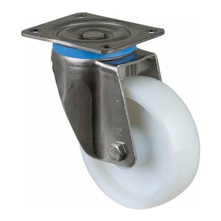 BS Rollen Lenkrolle HS100.B14, mit Platte, Durchmesser 150, B 45mm, 700kg, Kunststoff