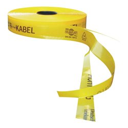 KELMAPLAST Trassen-Warnband 250 m T-Kabel Sollbruchstellen gelb