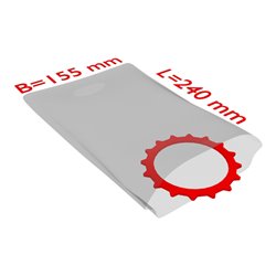 TransPak PE-Flachbeutel,VE1000, 155x240mm, 50my, transparent 