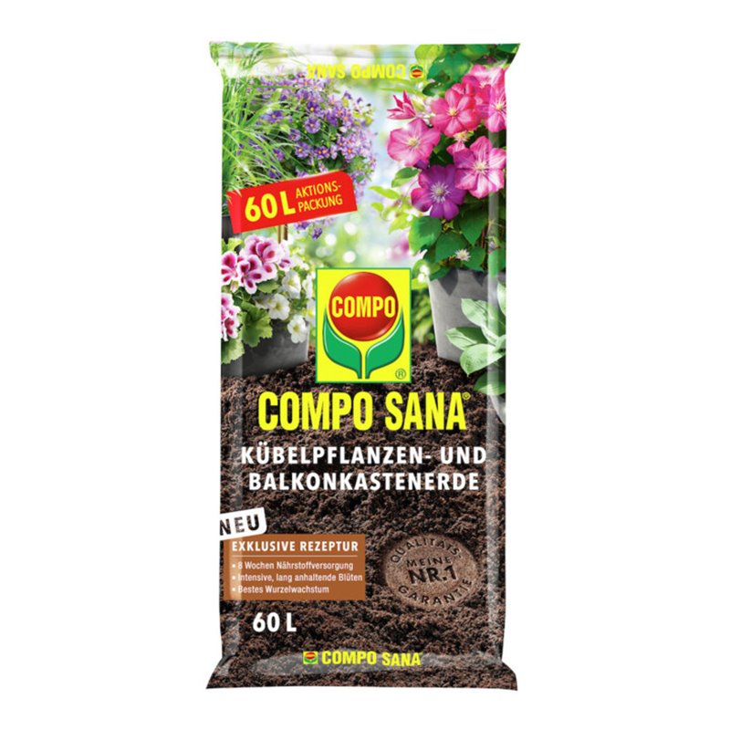 COMPO Kübelpflanzen- u. Balkon- kastenerde 60 l